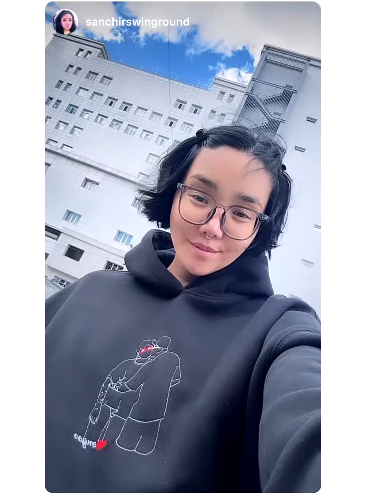 Custom printed hoodie sample