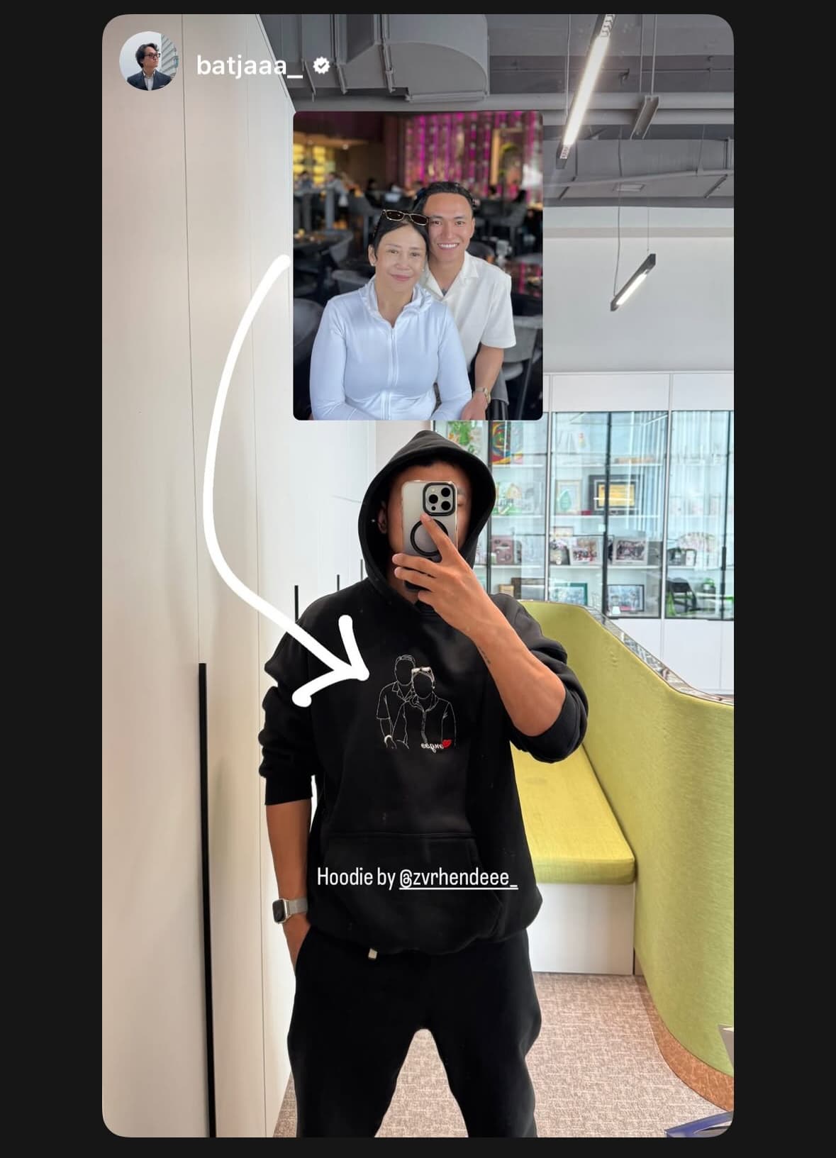 Custom printed hoodie sample