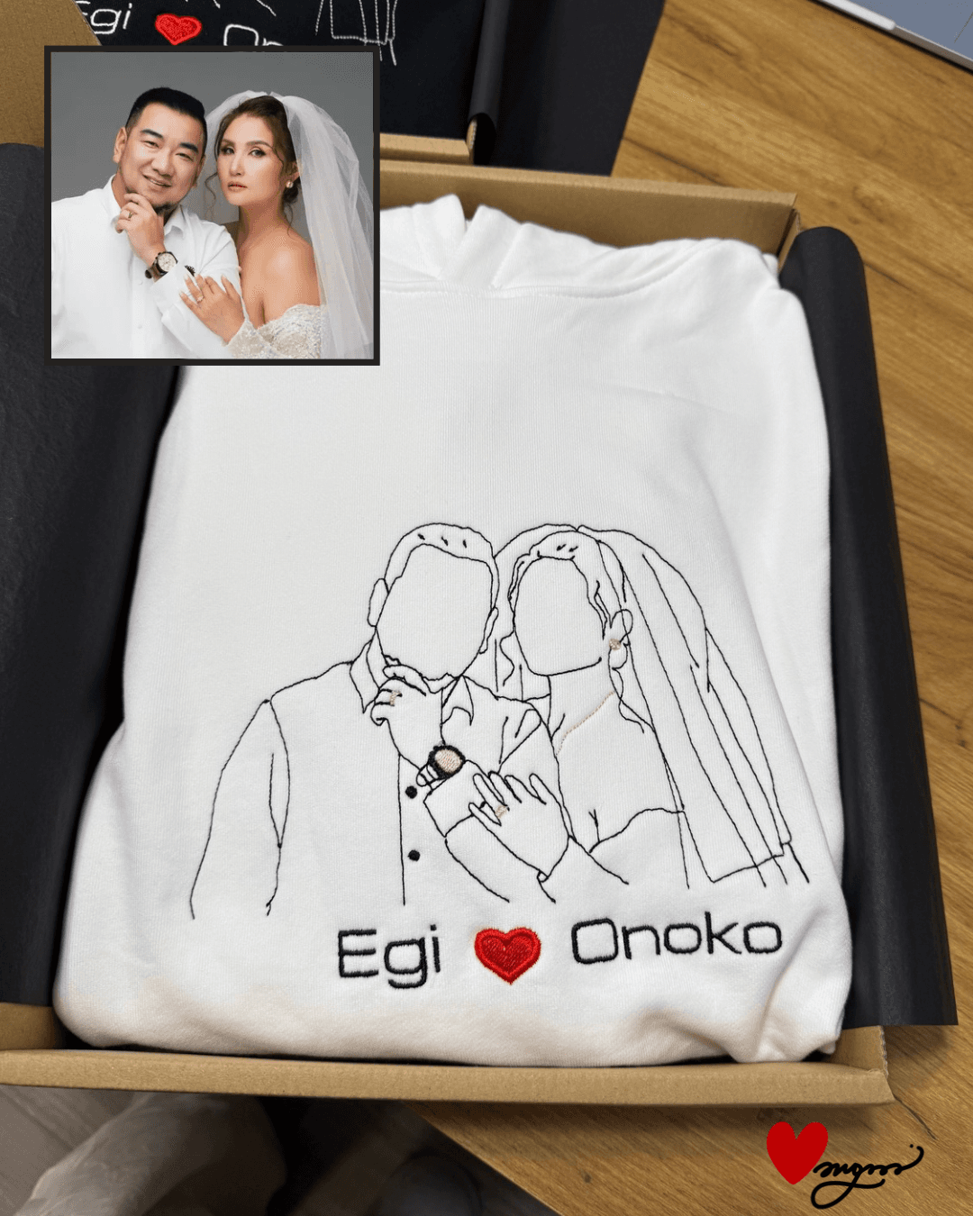 Custom printed hoodie sample