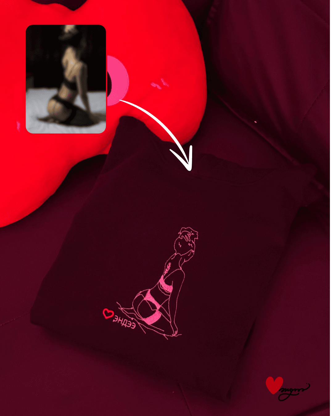 Custom printed hoodie sample