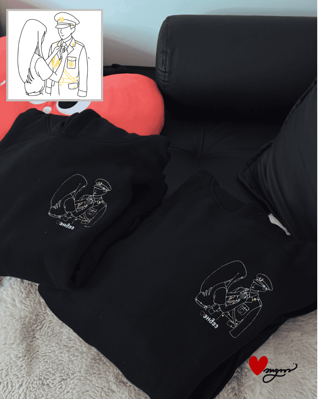 Custom printed hoodie sample